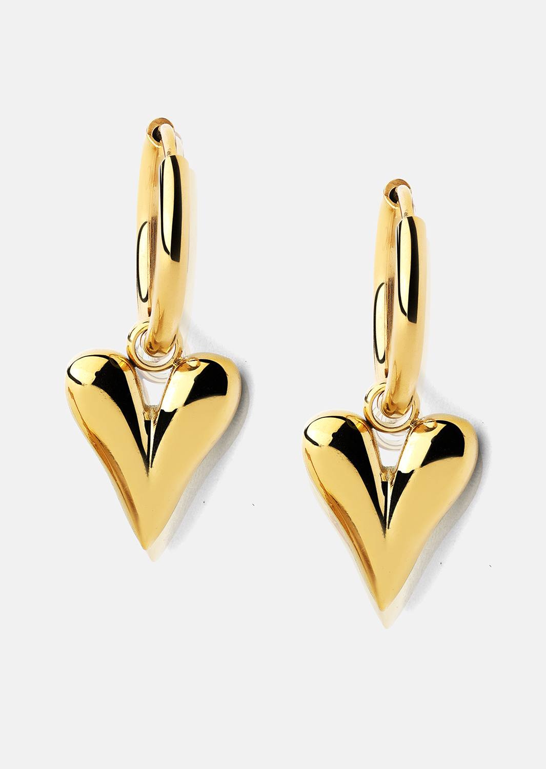 Örhängen Heart Drop - 18k Guldpläterade
