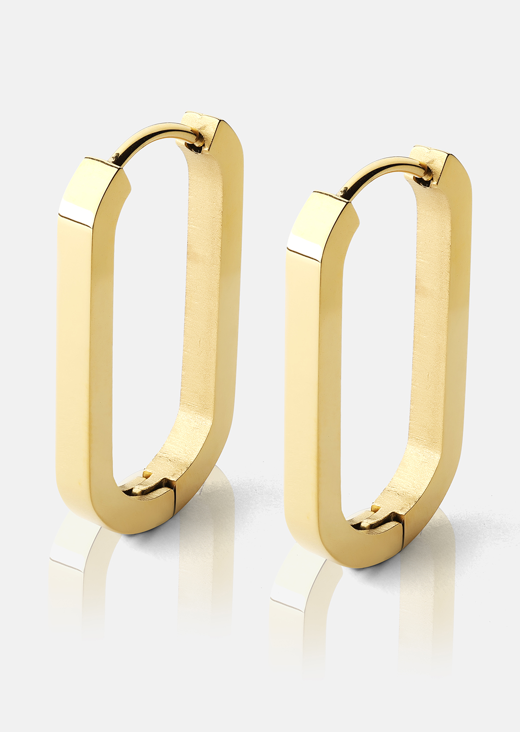 Örhänge Edge Hoops - 18k Gold Plated