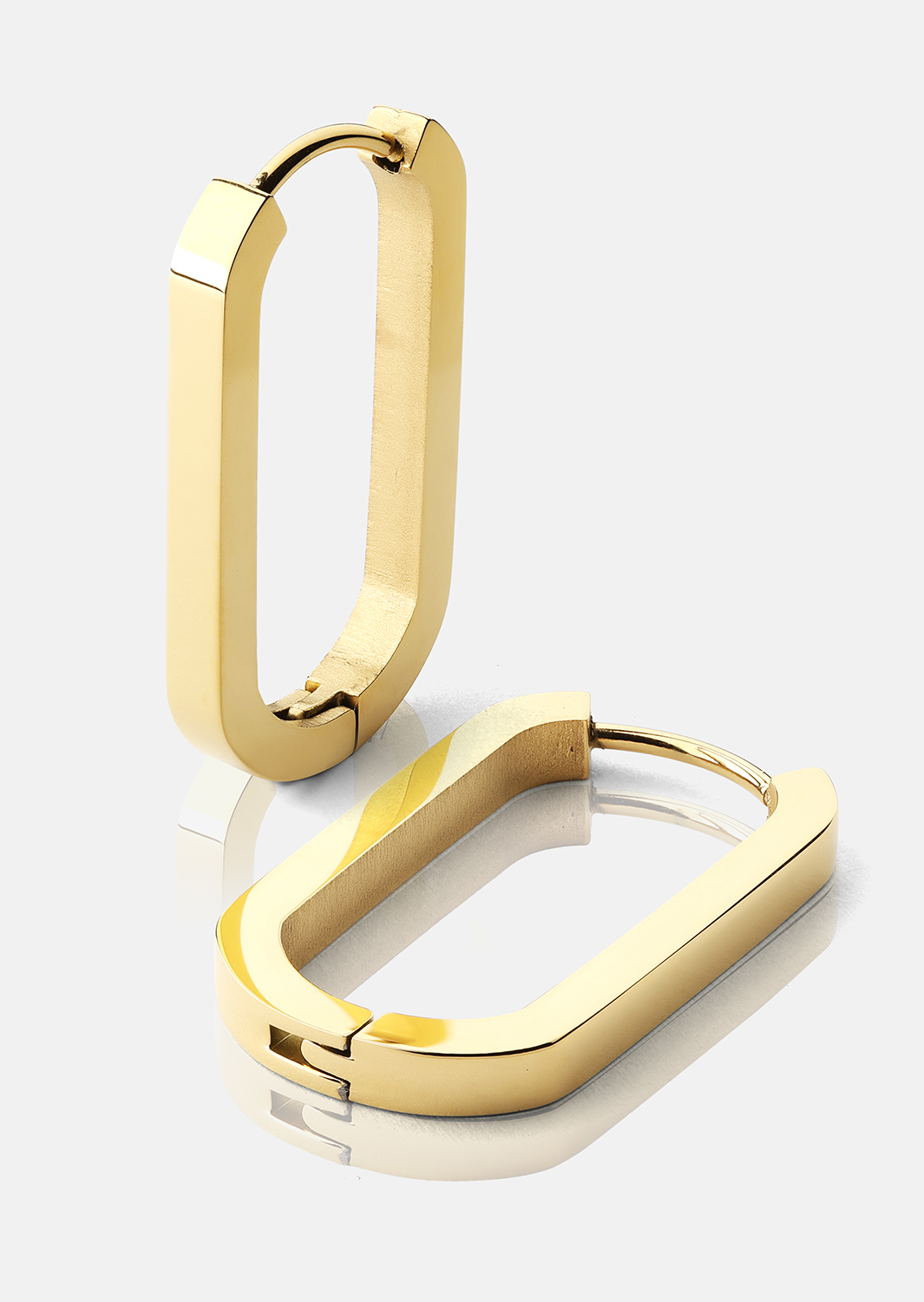 Örhänge Edge Hoops - 18k Gold Plated