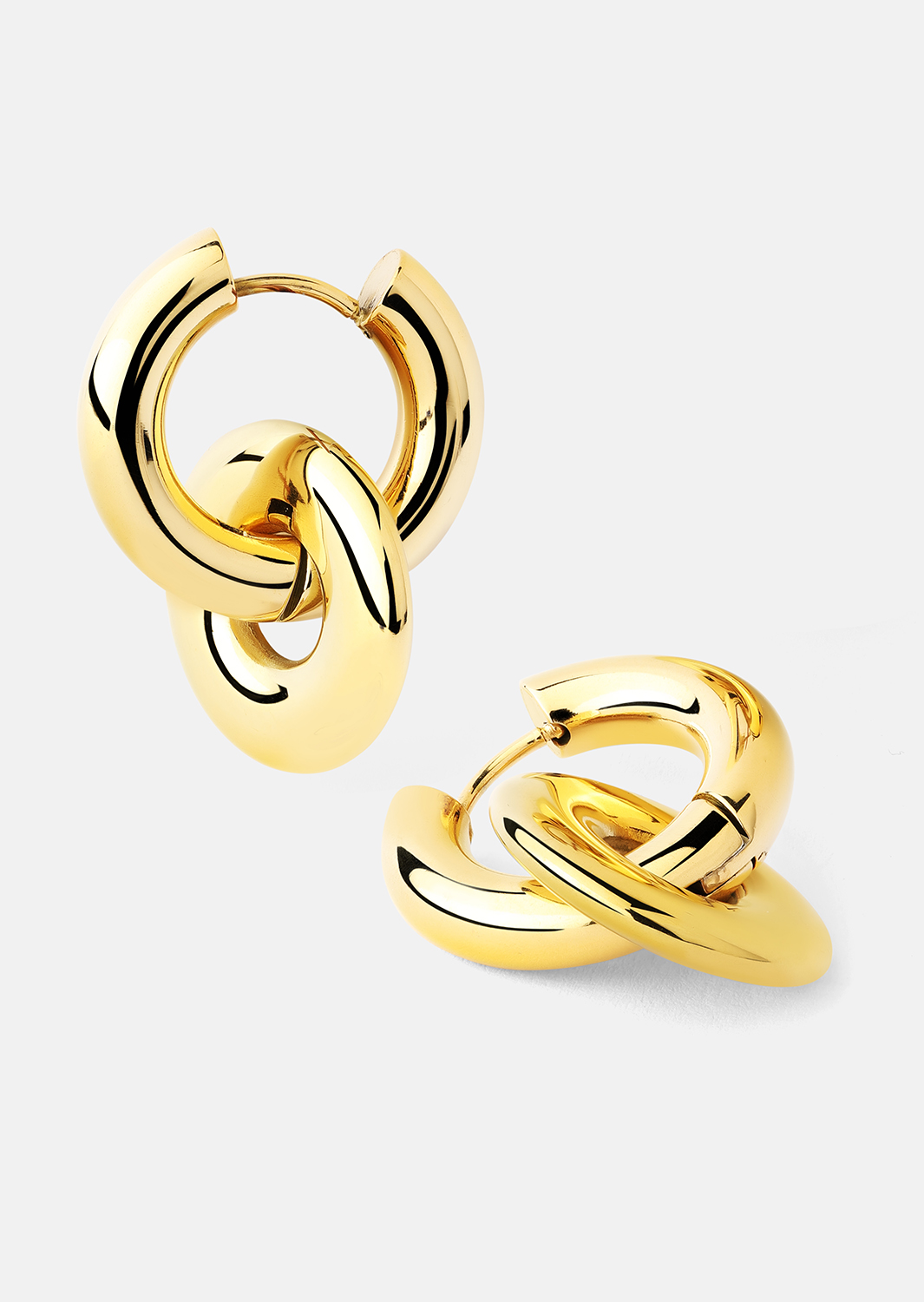 Örhängen Chunky Link – 18k Guldpläterade