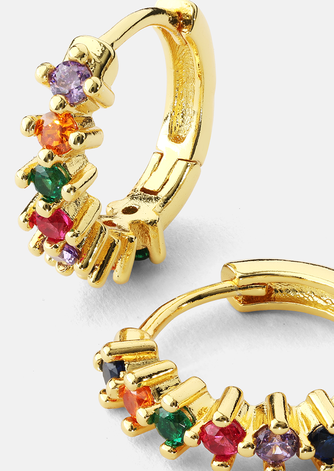 Örhänge Multicolor Shine - 18k Guldpläterat
