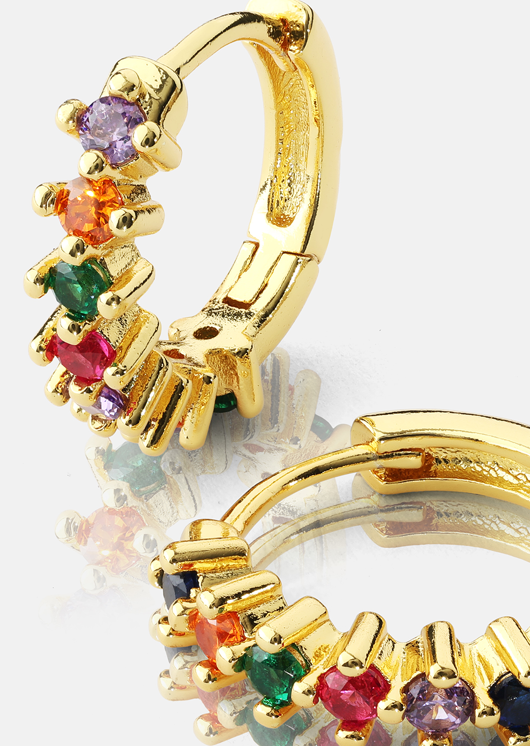 Örhänge Multicolor Shine - 18k Guldpläterat