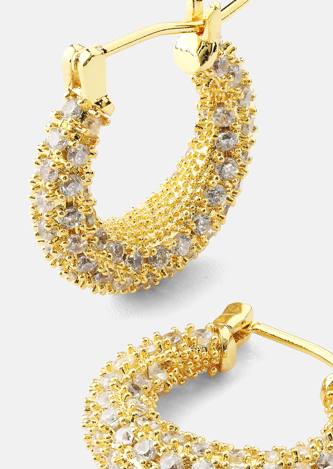 Örhänge Crystal Circle - 18k Guldpläterat