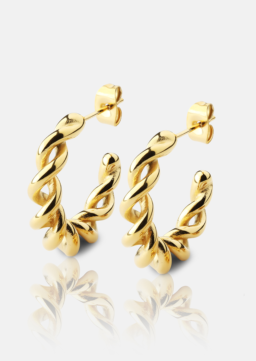 Örhänge Twist of Gold - 18k Gold Plated