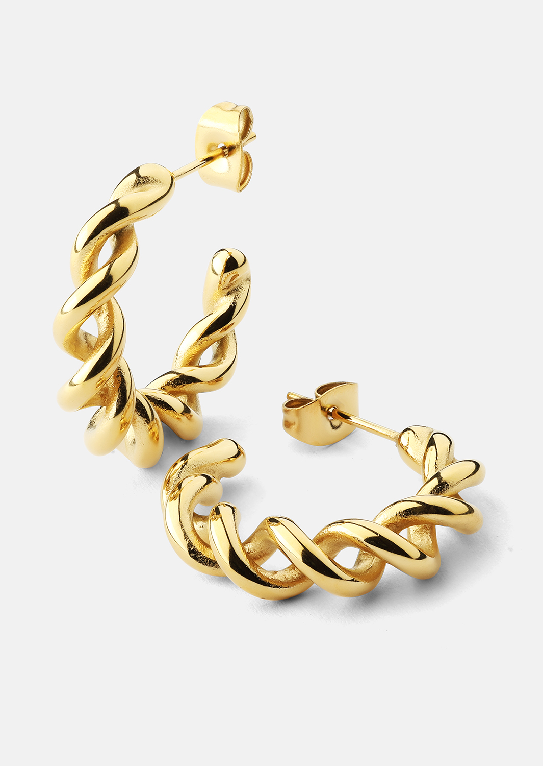 Örhänge Twist of Gold - 18k Gold Plated