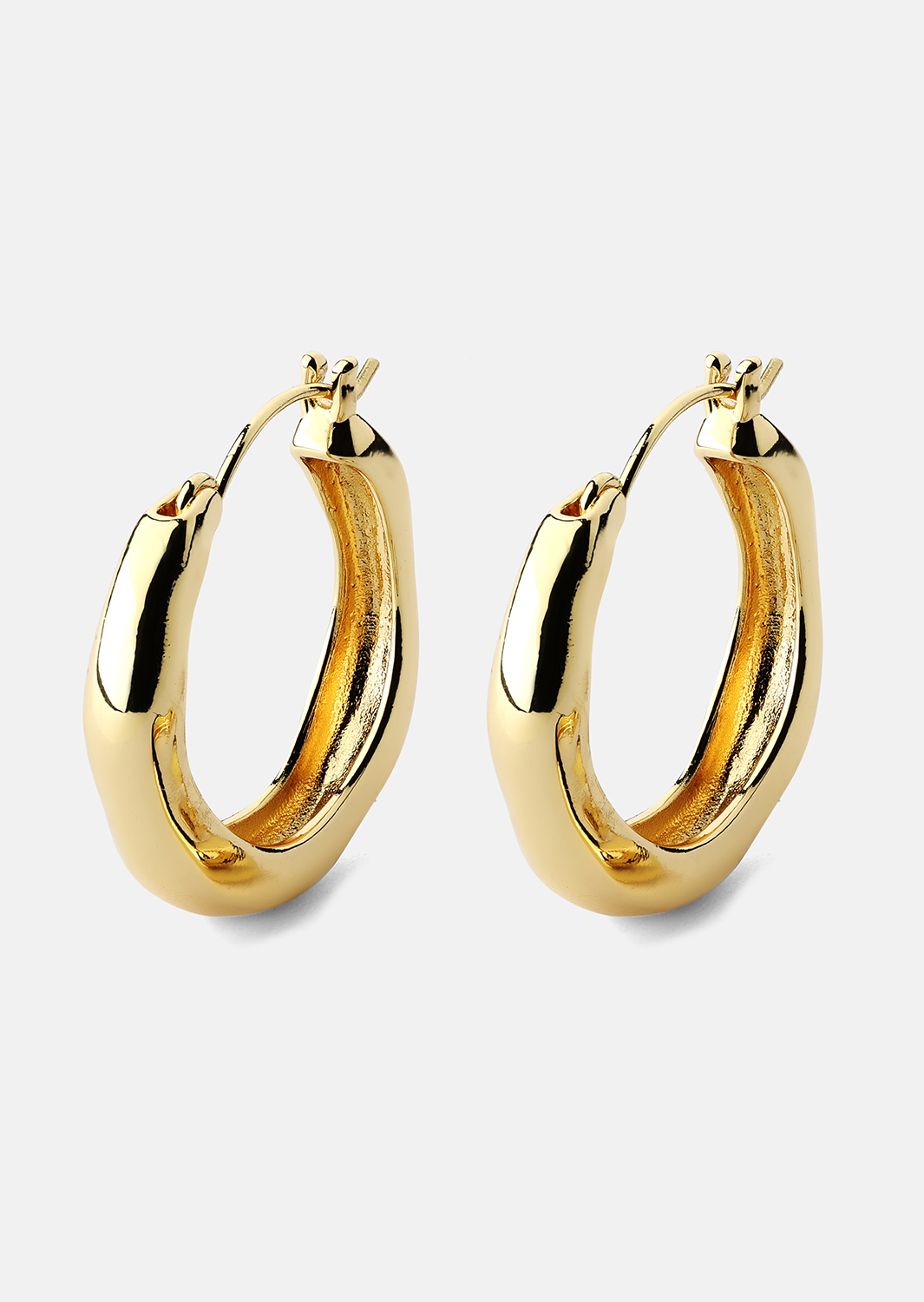 Örhänge Mila Hoops - 18k Guldpläterat