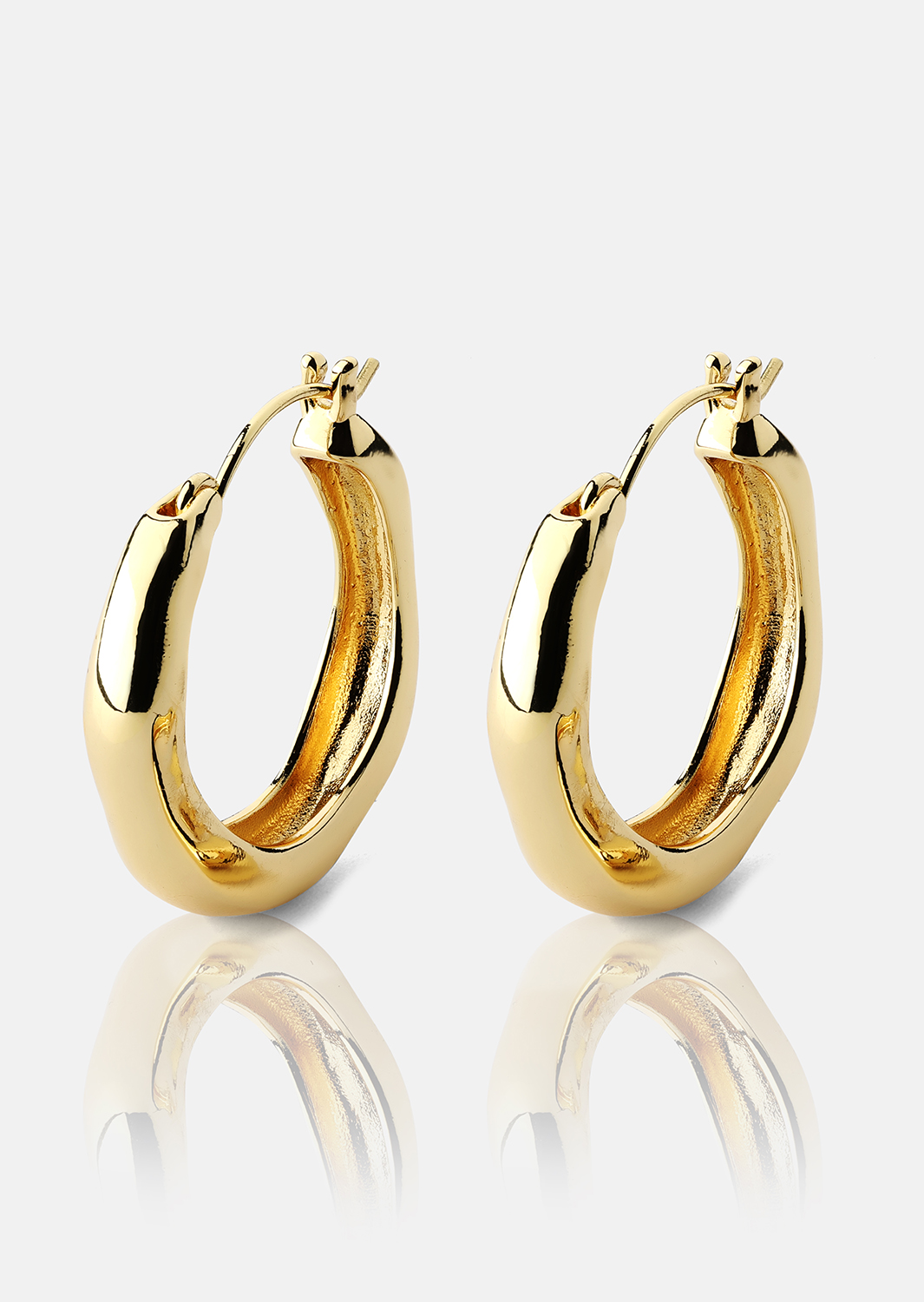 Örhänge Mila Hoops - 18k Guldpläterat