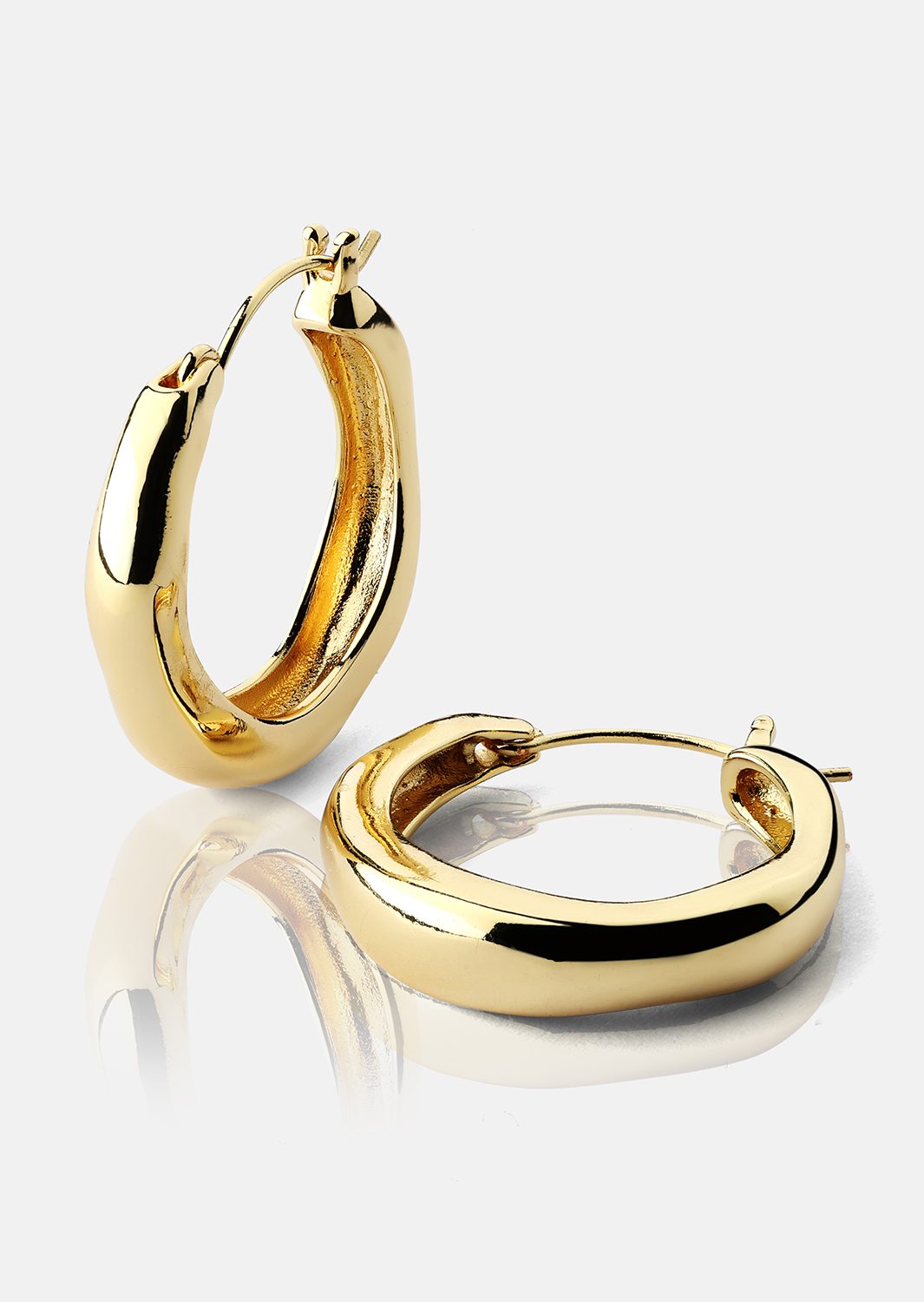 Örhänge Mila Hoops - 18k Guldpläterat