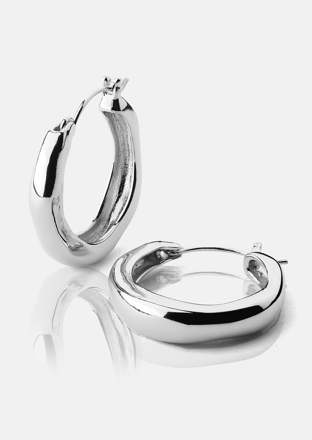 Örhänge Mila Hoops - Silverpläterat
