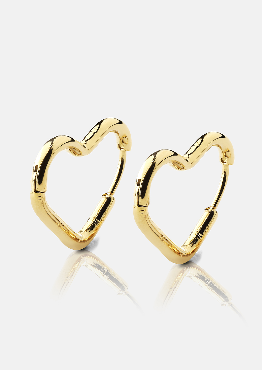 Örhänge Heart's Embrace - 18k Guldpläterat