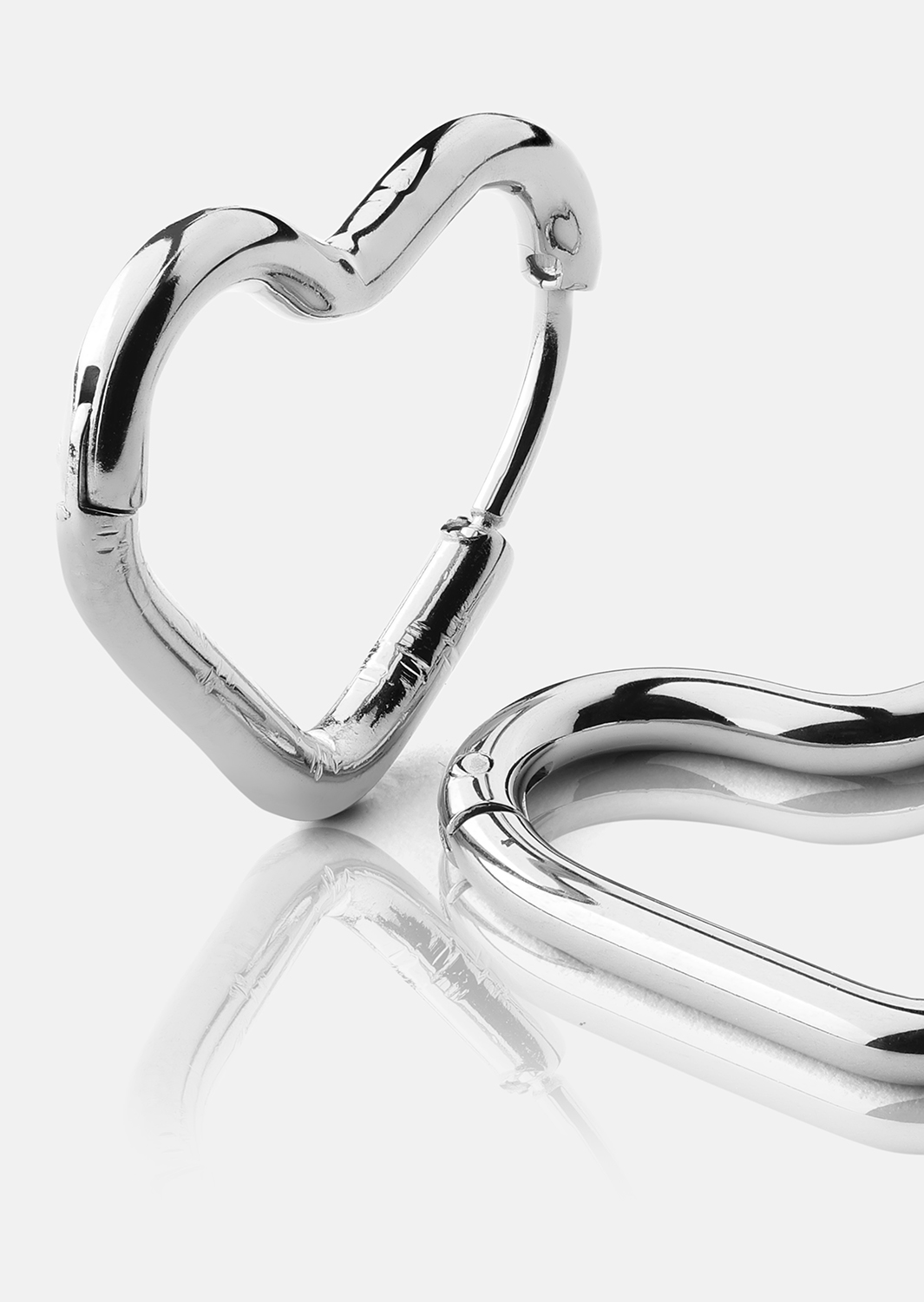 Örhänge Heart's Embrace - Silverpläterat
