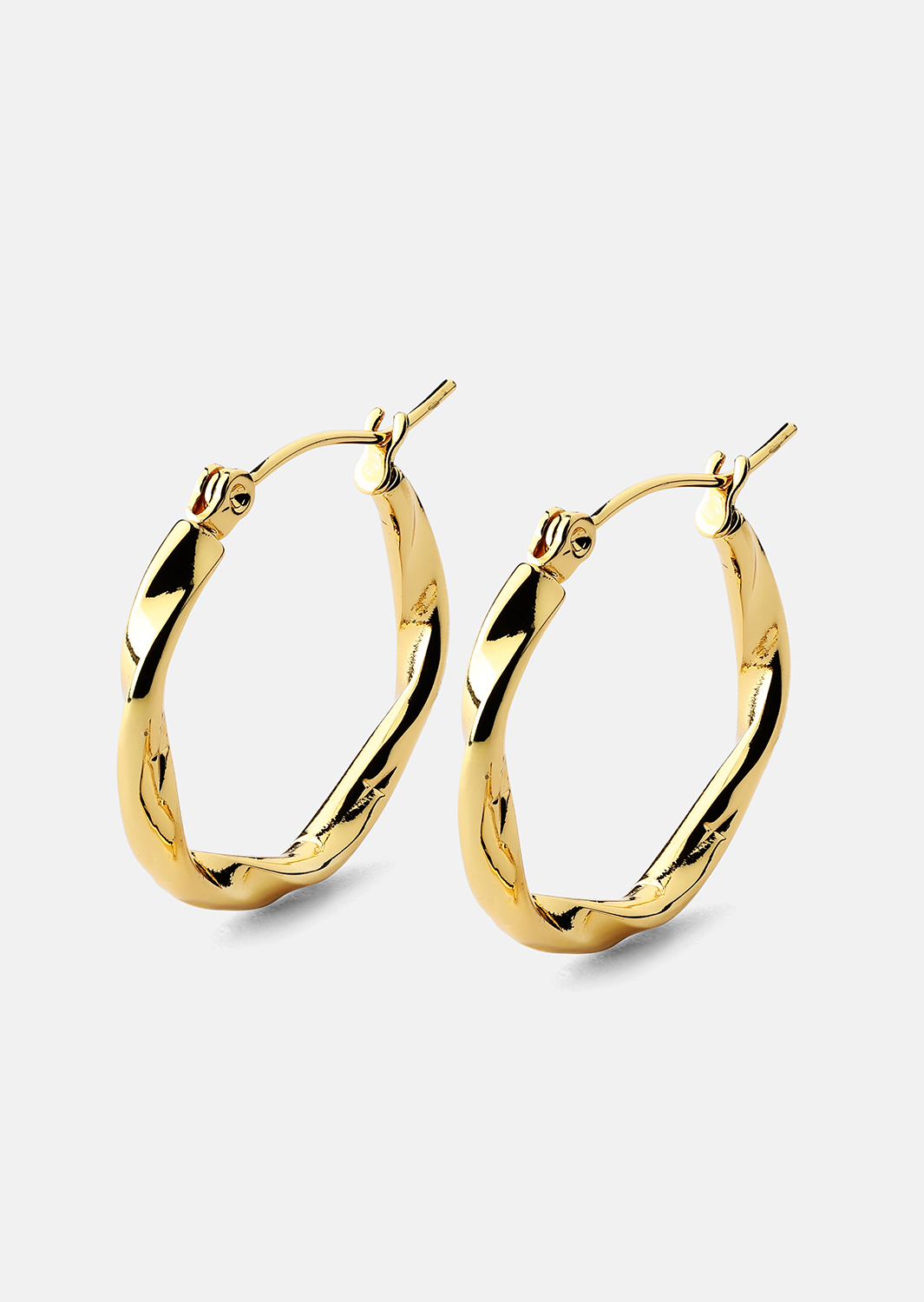 Twist Glow Hoops - 18k Guldpläterade Örhängen