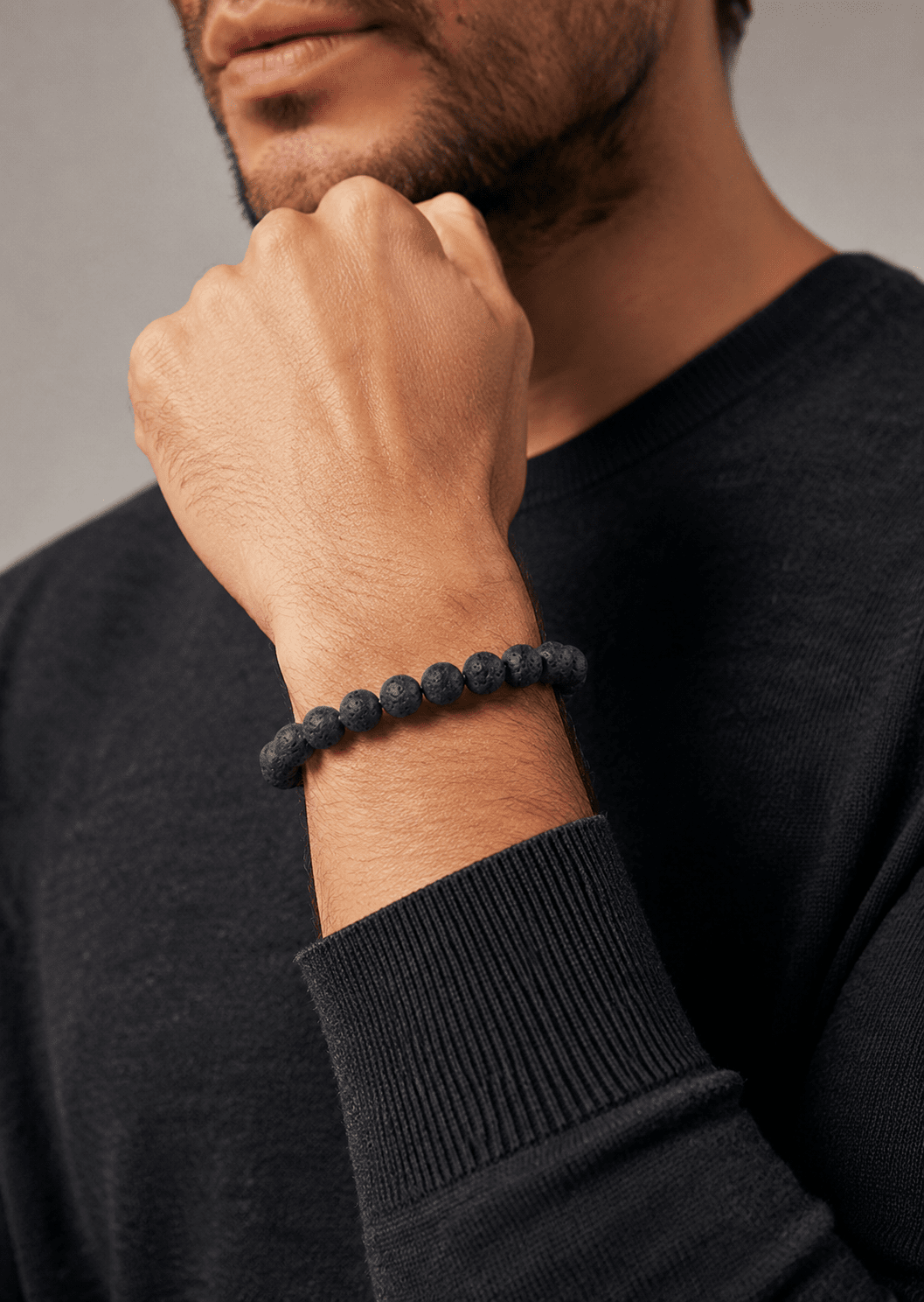 Pärlarmband Obsidian Thread