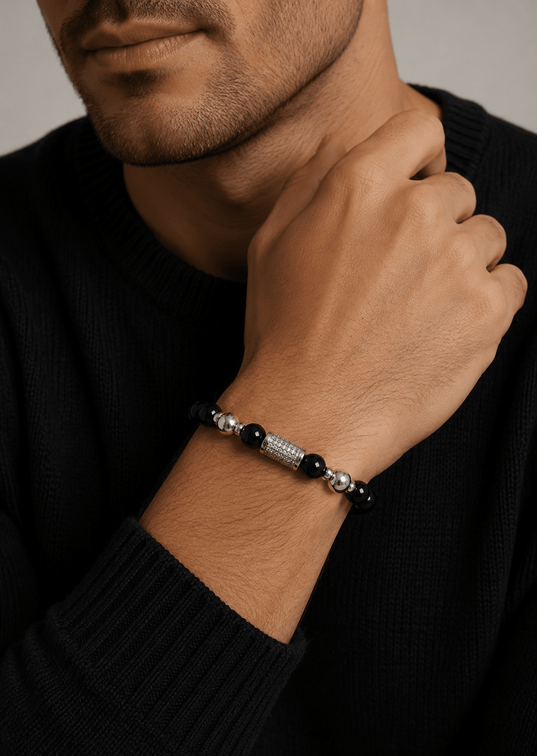 Pärlarmband Obsidian Valor