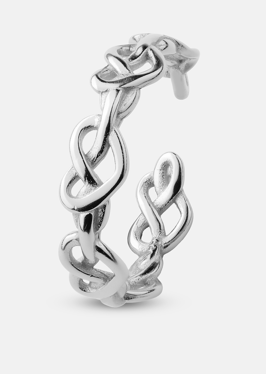 Ring Heart Link - Silver Plated