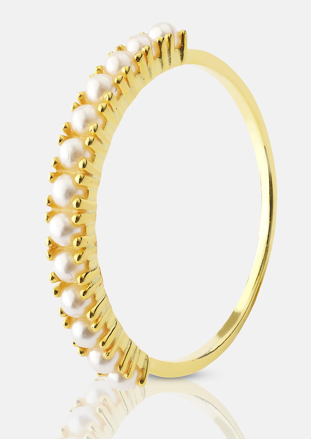 Golden Pearl Serenity Ring - 18k Guldpläterad