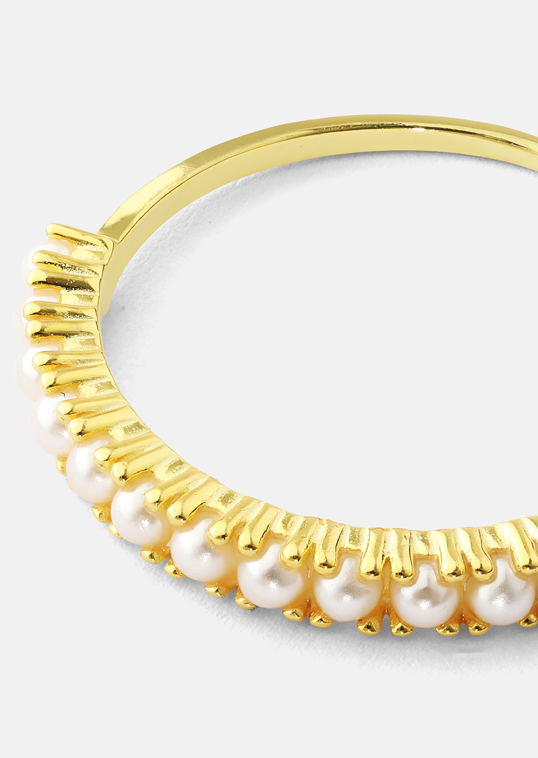 Golden Pearl Serenity Ring - 18k Guldpläterad