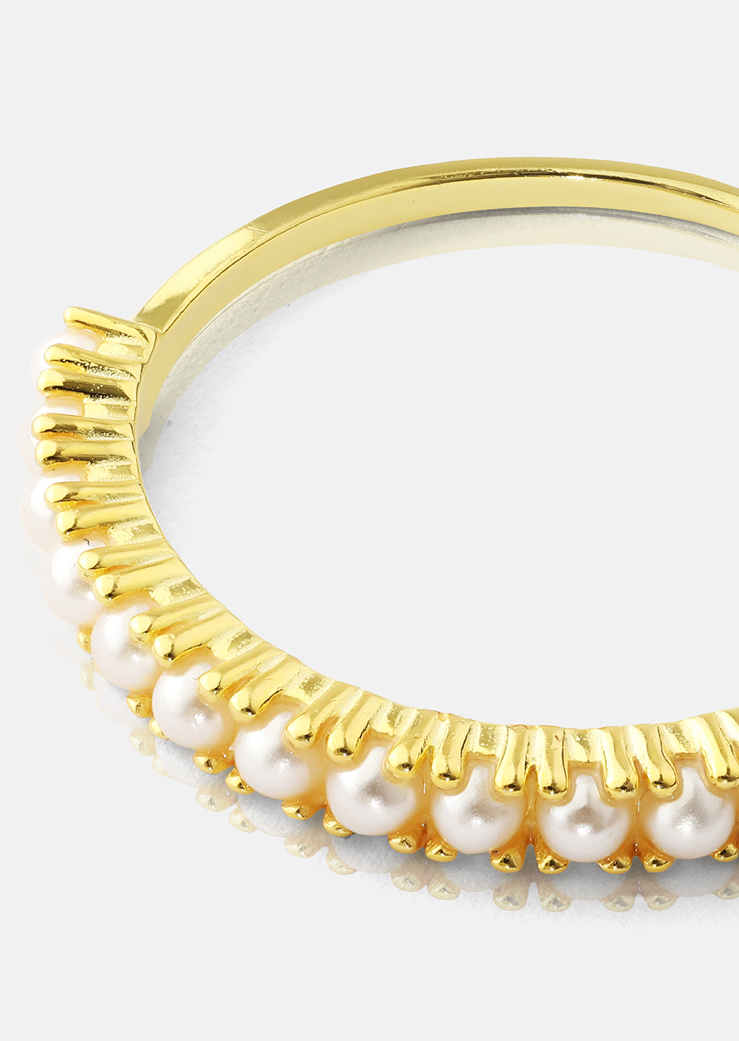 Golden Pearl Serenity Ring - 18k Guldpläterad