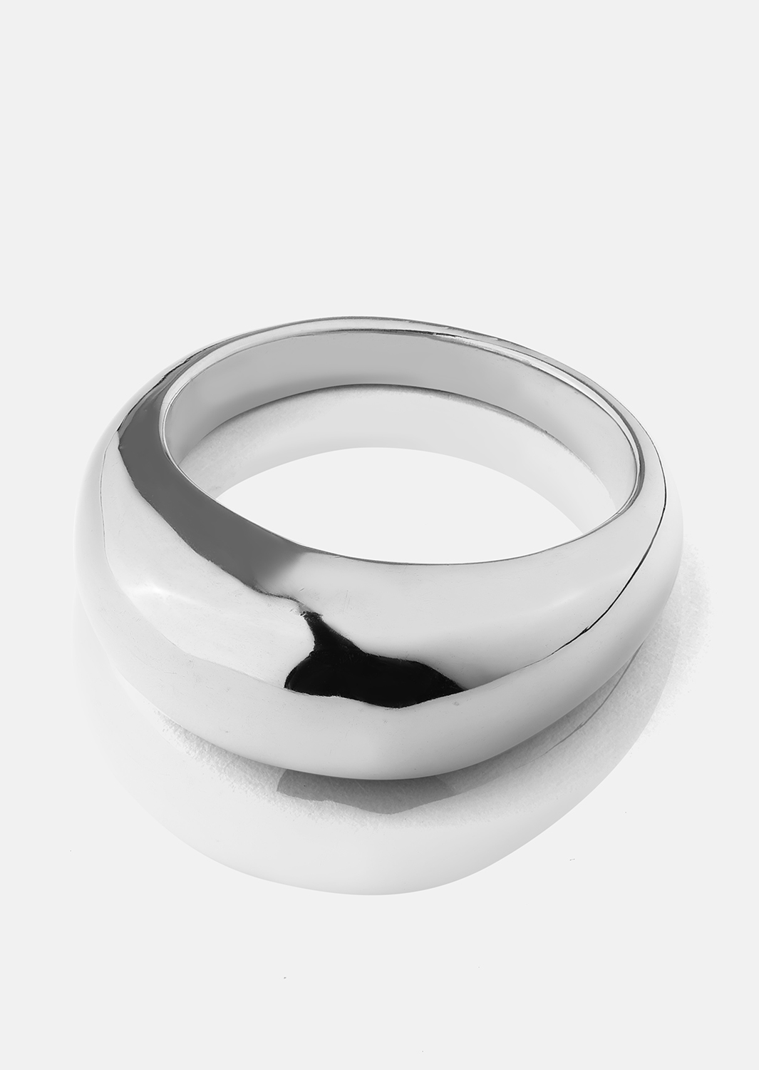 Golden Bold Ring - Silverpläterad
