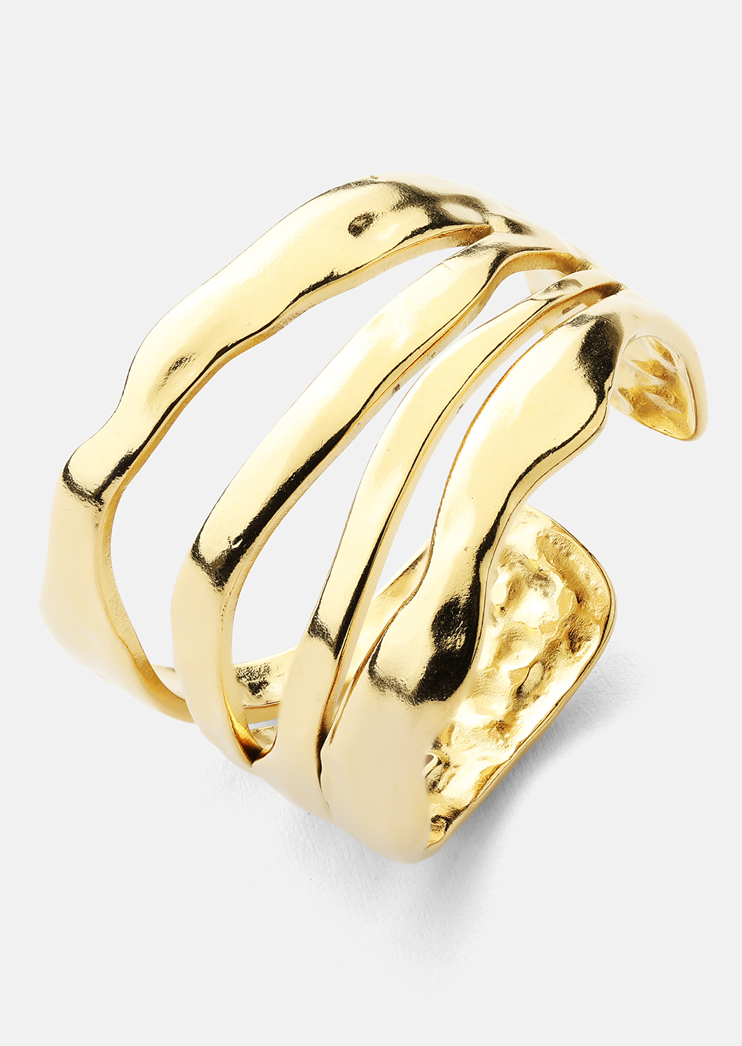 Ring Wave - 18k Guldpläterad