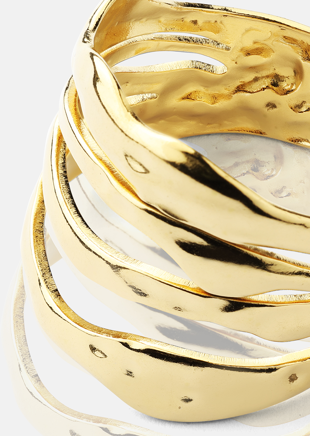 Ring Wave - 18k Guldpläterad