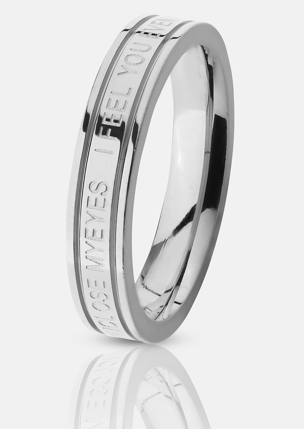 Ring Plain Link - Silver Plated