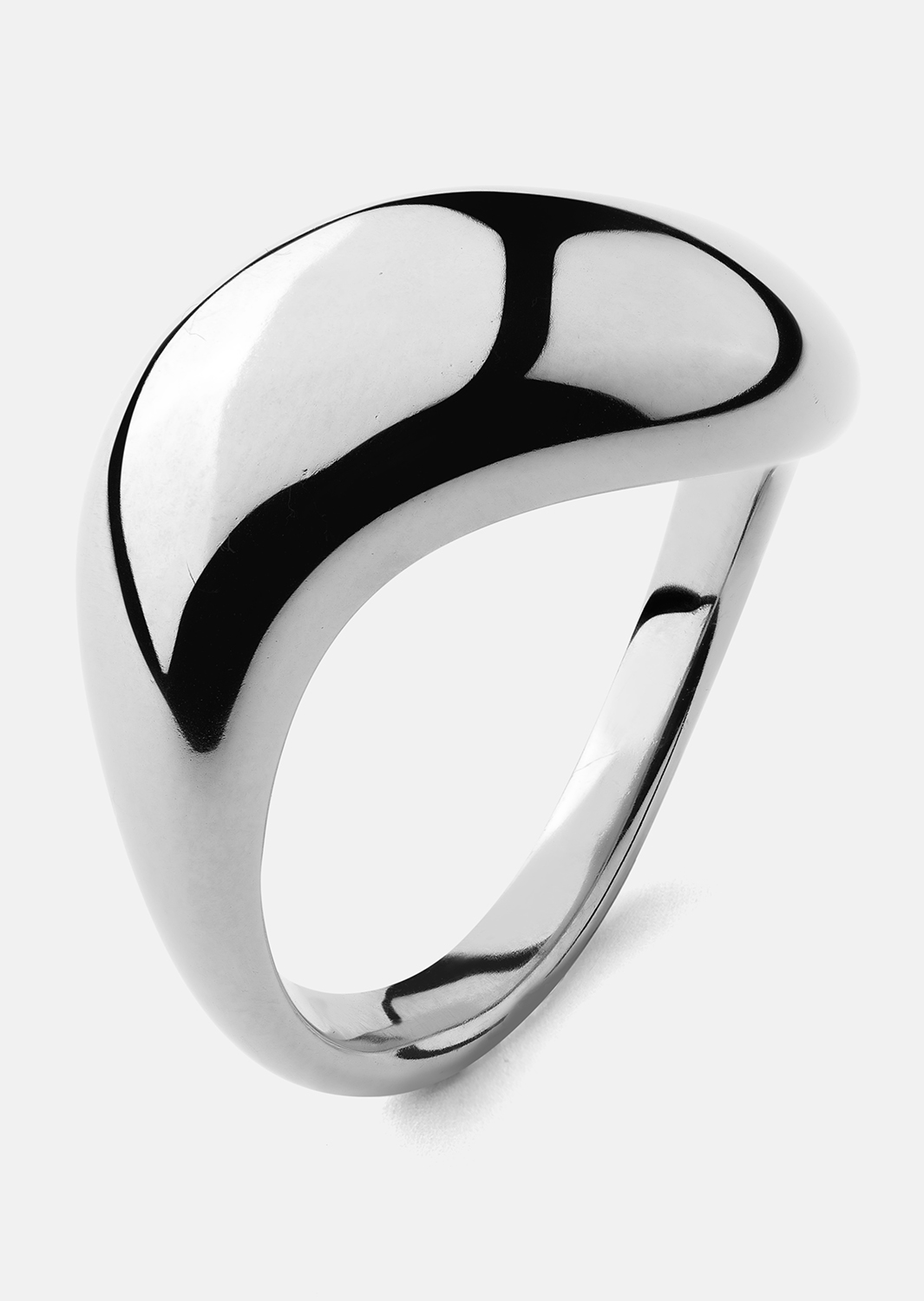 Ring Soft Curve - Silver Plated