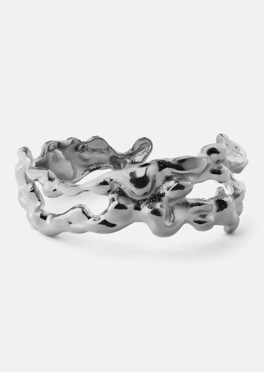 Ring Molten Wave - Silverpläterad