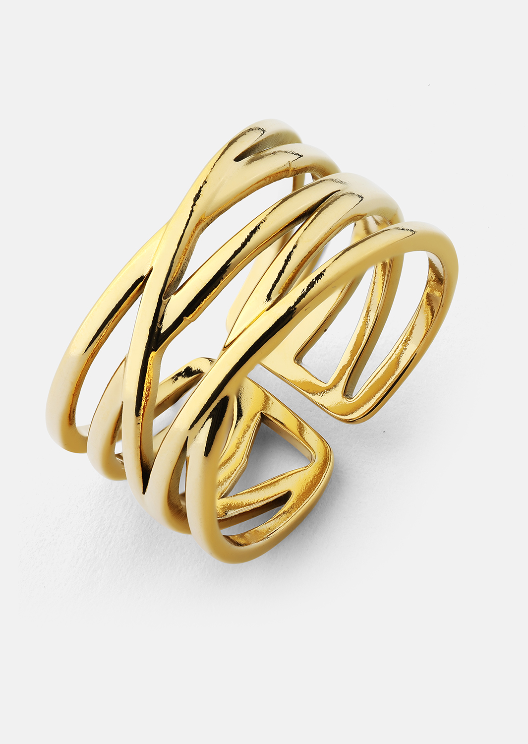 Ring Golden Maze - 18k Gold Plated