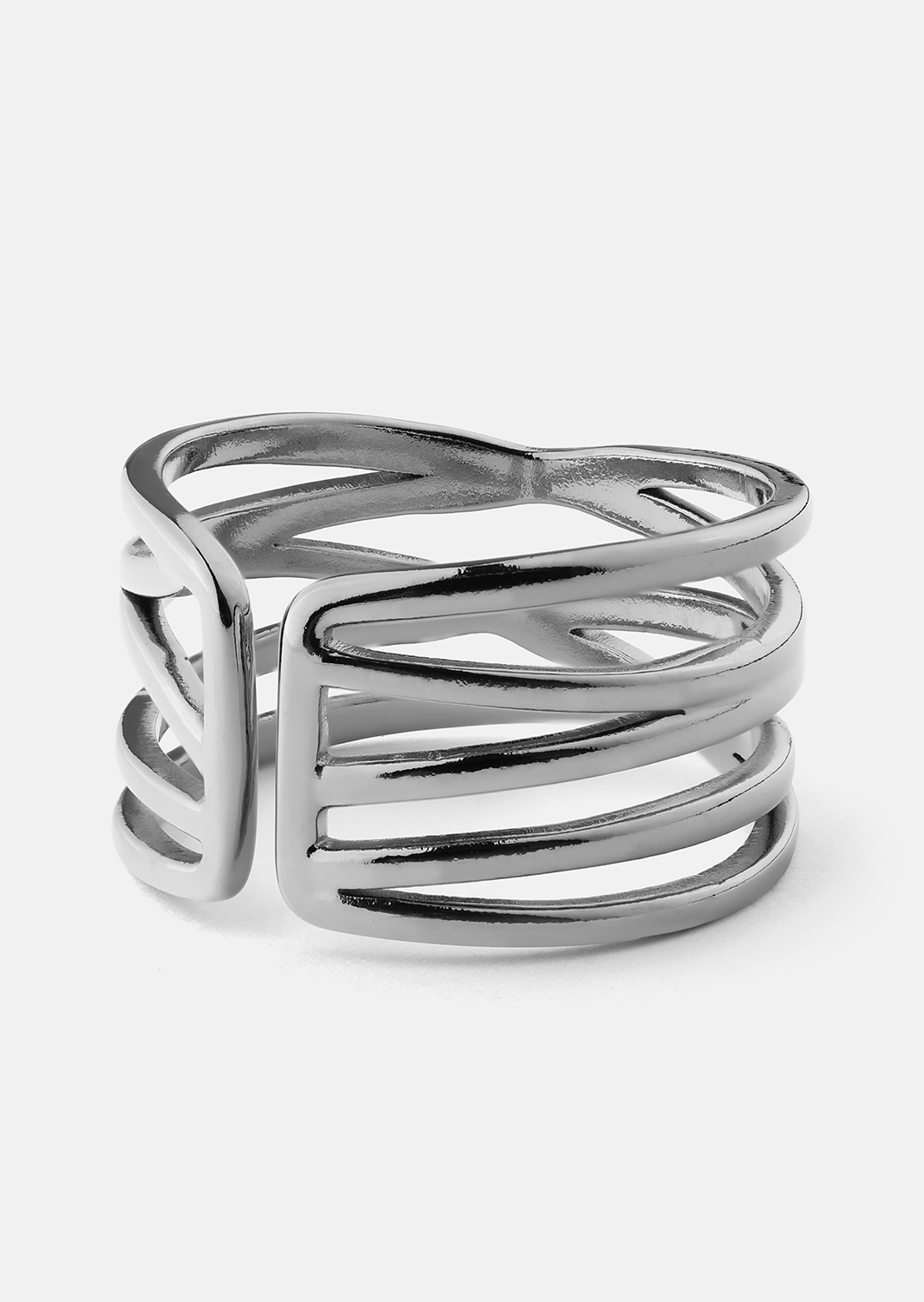 Ring Silver Maze - Silverpläterad