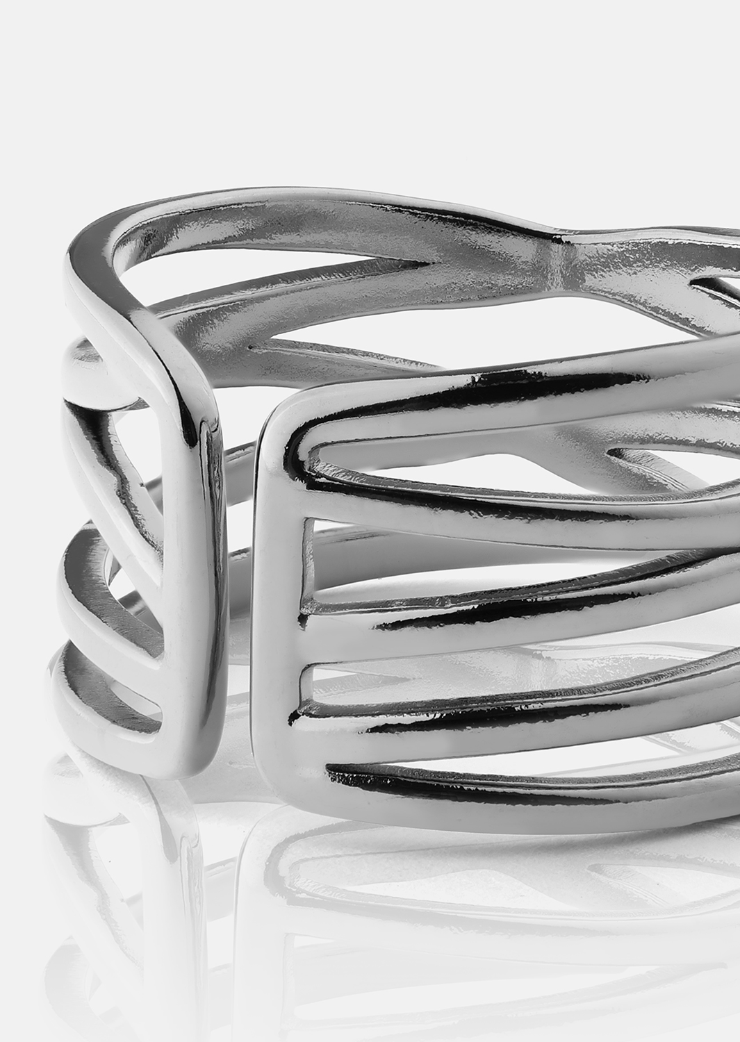Ring Silver Maze - Silverpläterad