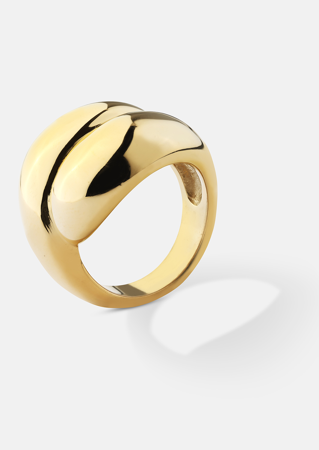 Ring Bold Flow - 18k Guldpläterad