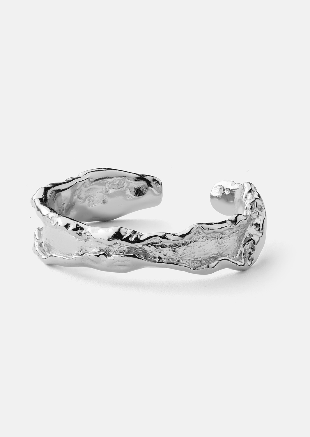 Ring Raw Texture - Silverpläterad