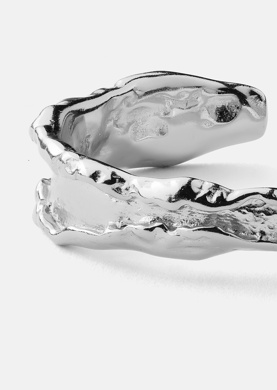 Ring Raw Texture - Silverpläterad