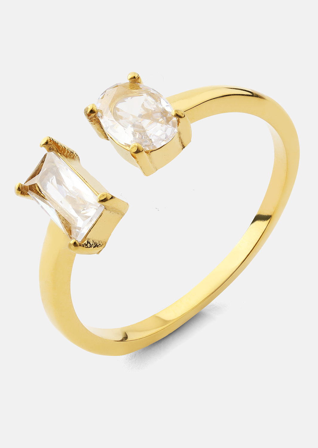 Ring Duo Cut - 18k Guldpläterad