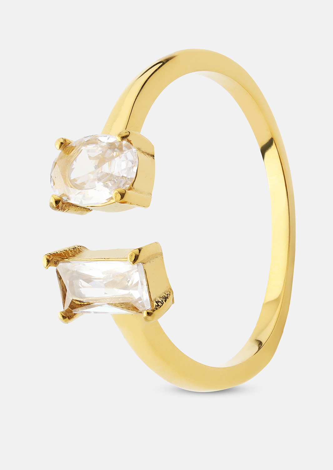 Ring Duo Cut - 18k Guldpläterad