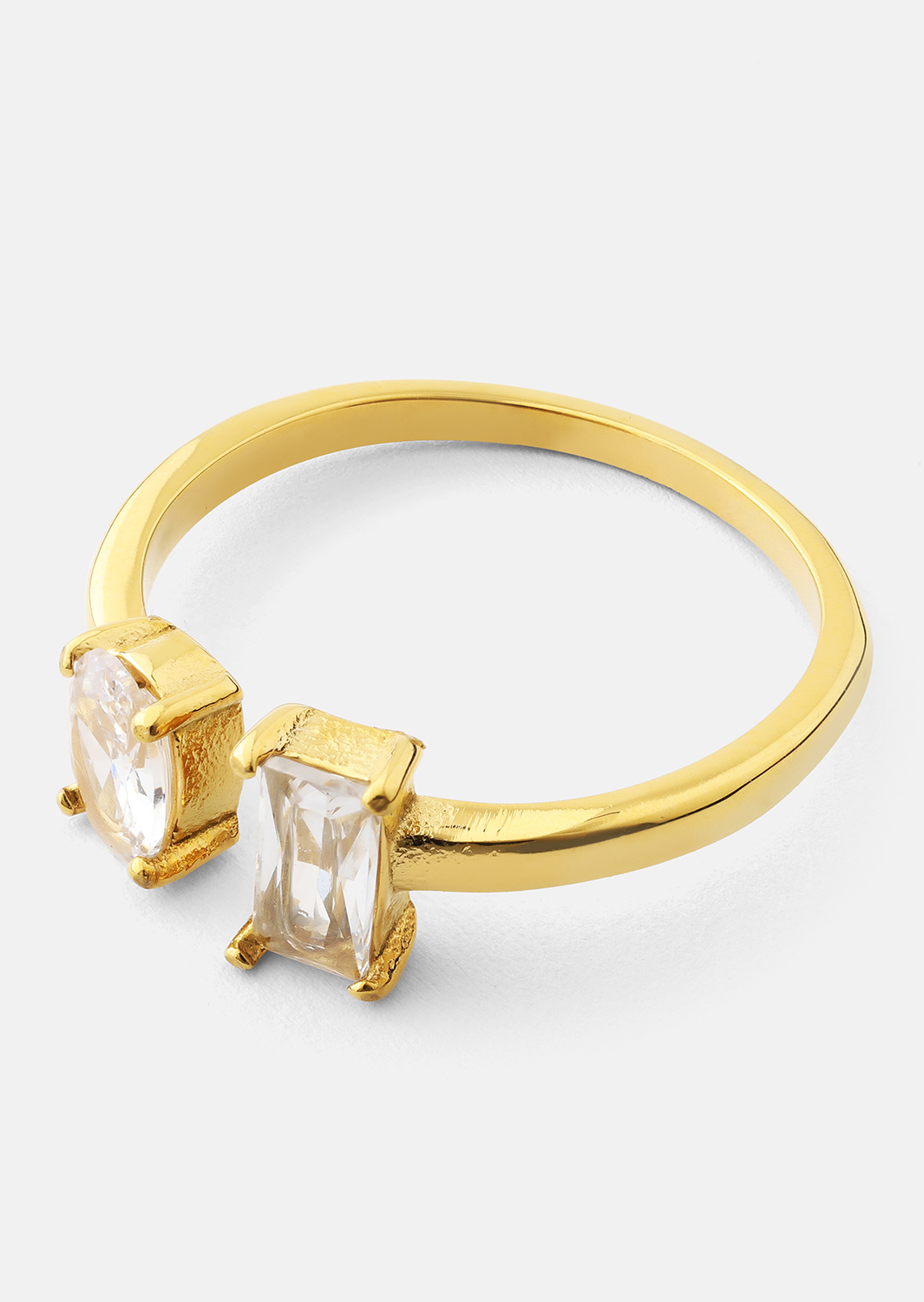 Ring Duo Cut - 18k Guldpläterad