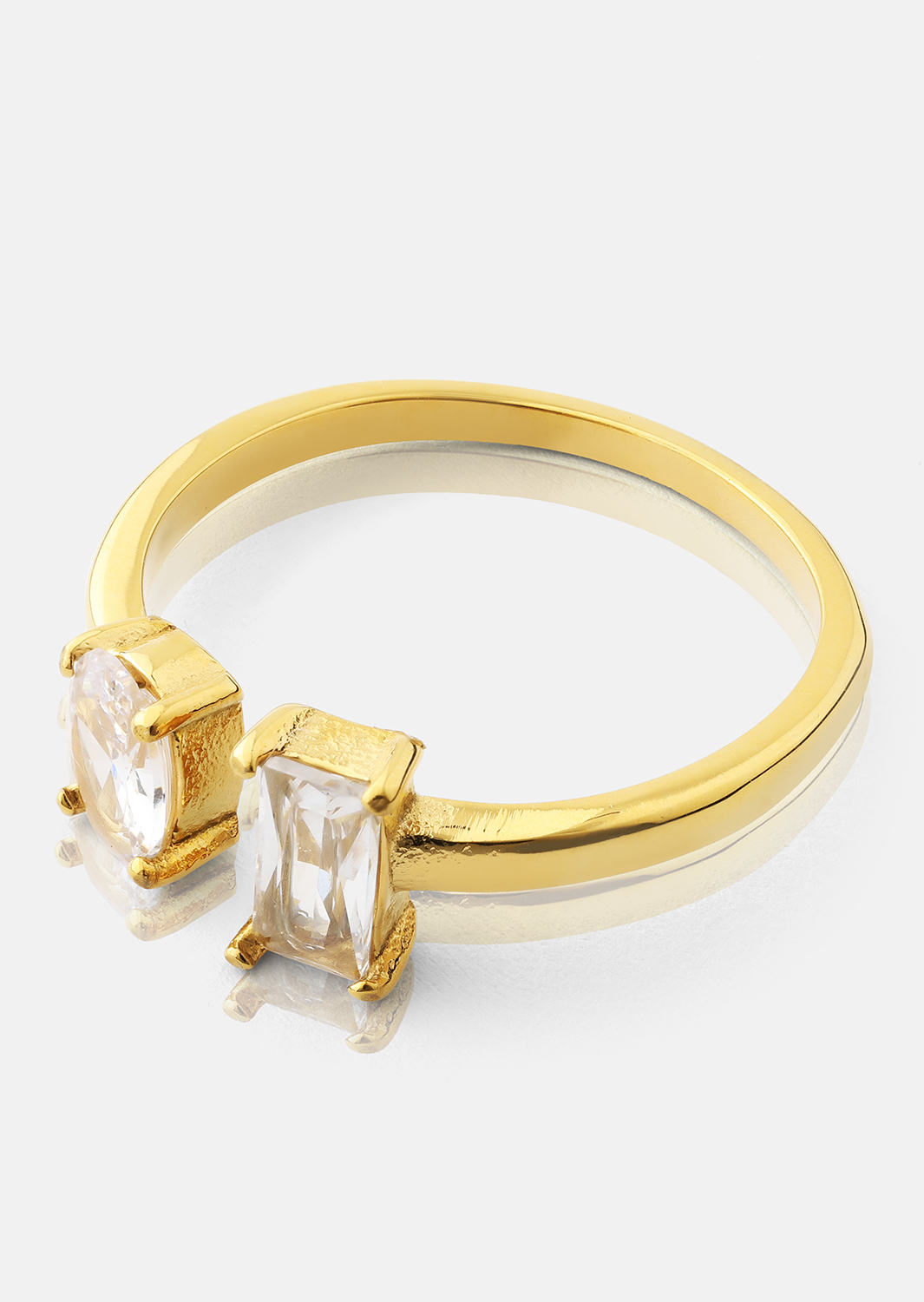 Ring Duo Cut - 18k Guldpläterad