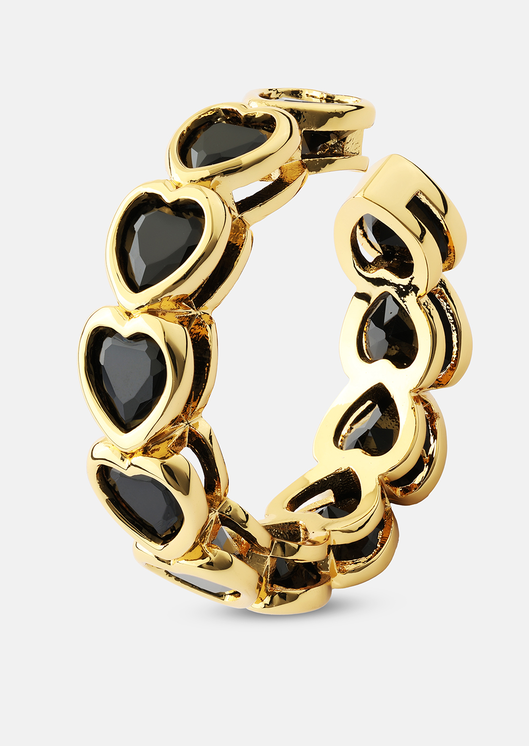 Ring Eternal Night Heart - 18k Guldpläterad