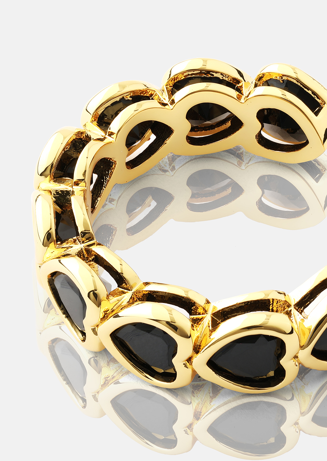Ring Eternal Night Heart - 18k Guldpläterad
