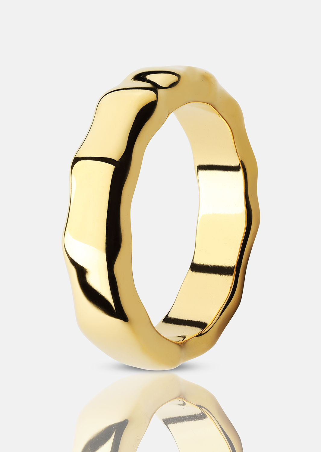 Ring Sculpted Flow - 18k Gold Plated