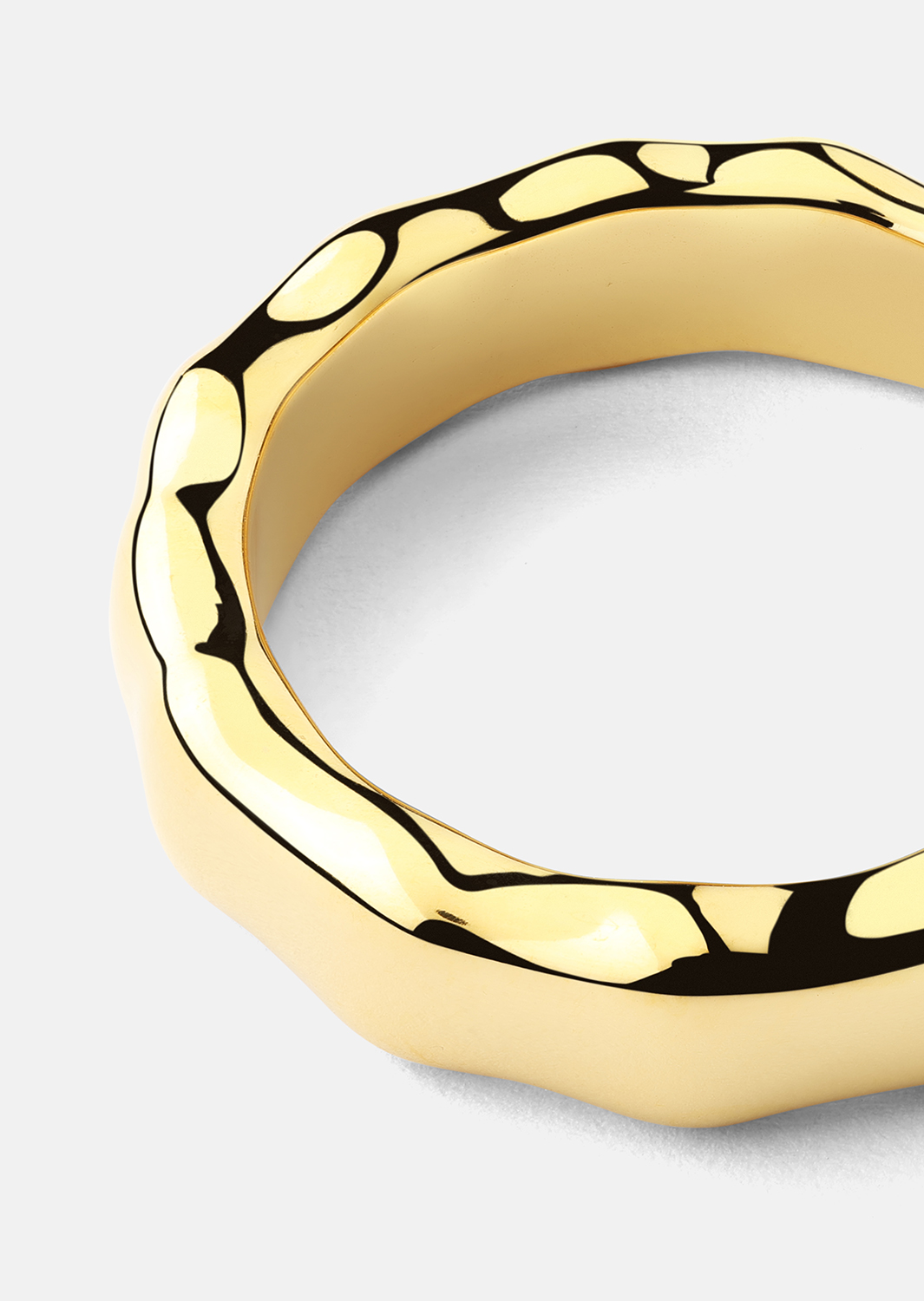 Ring Sculpted Flow - 18k Gold Plated