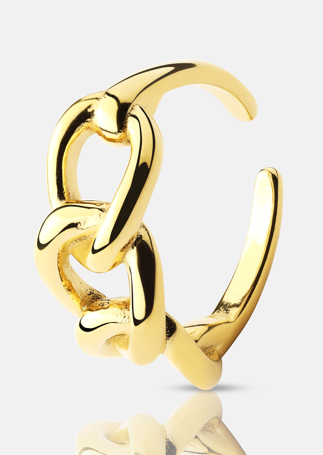 Ring Golden Link - 18K Guldpläterad